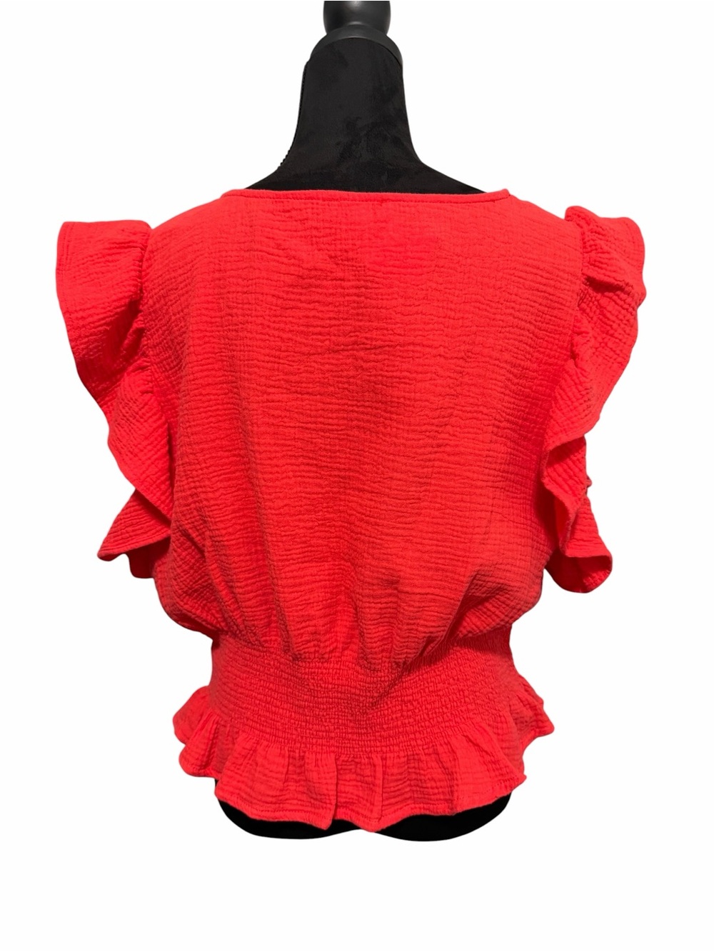Cupcakes & Cashmere Ruffle Sleeve Top Red - Picture 3 of 9
